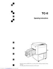 Ricoh TC-II Operating Instructions Manual