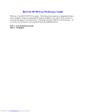 Rio Volt SP90 Supplementary Manual