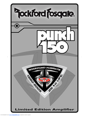 Rockford Fosgate Punch 150 User Manual