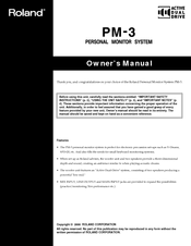 Roland PM-3 Owner's Manual