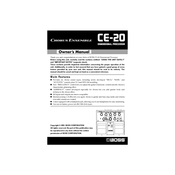 Boss Chorus Ensemble CE-20 Owner's Manual