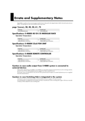 Roland RSS Digital Snake S-4000 Supplementary Manual