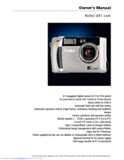 Rollei d41 com Owner's Manual