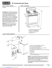Roper FGS326RD Dimension Manual