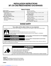 Roper FGS326RD Installation Instructions Manual