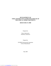 Rosco Delta 3000 Reference Manual
