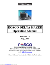 Rosco Delta Hazer Operation Manual