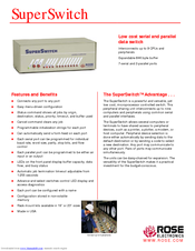 Rose electronics SuperSwitch SS-9 Features And Benefits