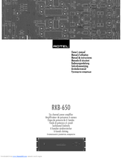 Rotel RKB-650 Owner's Manual