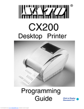 SATO CX200 Programming Manual