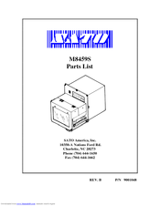 SATO M8459S Parts List