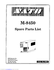 SATO M-8450 Spare Parts List