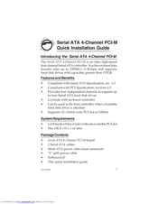 Siig SC-SA4M12 Quick Installation Manual