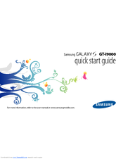 Samsung Galaxy S Galaxy S Quick Start Manual