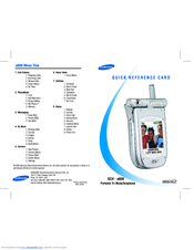 Samsung A600 Quick Reference Card