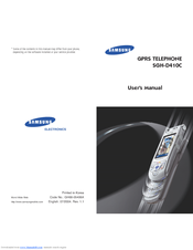 Samsung SGH-D410C User Manual