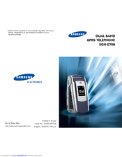 Samsung SGH-E708 User Manual