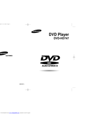 Samsung DVD-HD747 User Manual