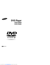Samsung DVD-P246K User Manual