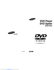 Samsung DVD-P346 User Manual