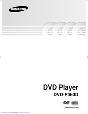 Samsung DVD-P460D User Manual