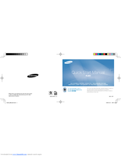 Samsung SL820 - Digital Camera - Compact Quick Start Manual