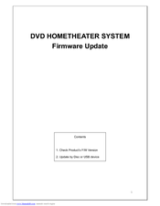 Samsung HT X50 - DVD Home Theater System Firmware Update Manual