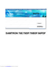 Samsung SAMTRON 78BDF User Manual