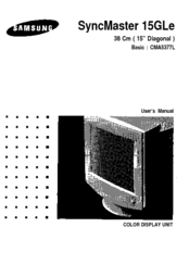 Samsung SyncMaster 15GLe User Manual