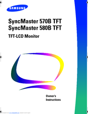 Samsung SyncMaster 580B TFT Owner's Instructions Manual