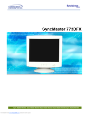 Samsung SyncMaster 773DFX User Manual