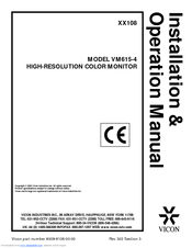 Vicon VM615-4 Installation & Operation Manual