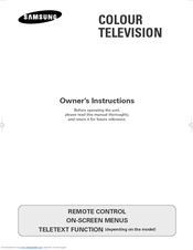 Samsung CW-29M064V Owner's Instructions Manual