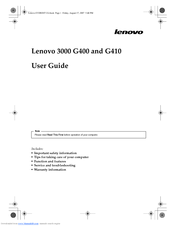 Lenovo G400 User Manual
