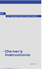 Samsung PT5492S Owner's Instructions Manual