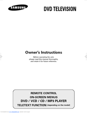 Samsung TX-15X5DF Owner's Instructions Manual