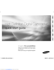 Samsung SC HMX20C - Camcorder - 1080p Quick Start Manual