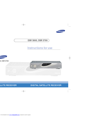 Samsung DSR 3800 Instructions For Use Manual
