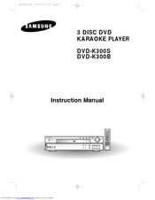 Samsung DVDK300BH Instruction Manual