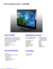 Sansui SLED2480 Specifications