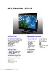 Sansui SLEDVD198 Specifications