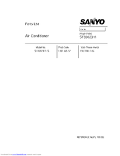 Sanyo STB0823H1-S Parts List