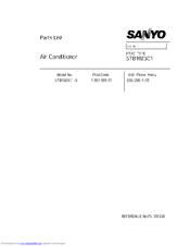 Sanyo STB1023C1-S Parts List