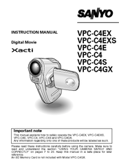 Sanyo Xacti VPC-C4 Instruction Manual