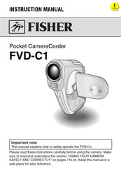 Fisher FVDC1 - Fisher 3.2MP Digital Camercorder Instruction Manual
