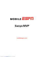 Sanyo MVP User Manual