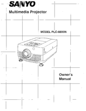 Sanyo PLC-8800N Owner's Manual