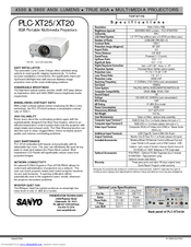 sanyo pro xtrax multiverse projector plc-xt11 manual