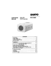 Sanyo VCC-3924 Instruction Manual