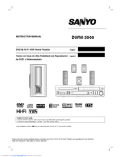 Sanyo DWM-3900 Instruction Manual